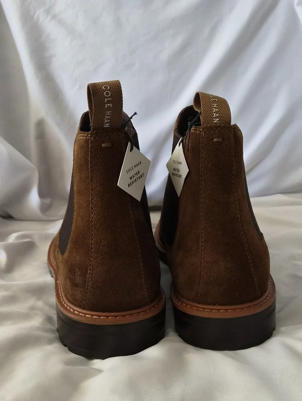 Cole Haan NWT Mens Chamberlin Grand Chelsea Brown Suede Boot Size 10